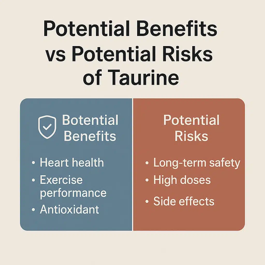 Potential Benefits vs Potential Risks of Taurine (1:1)