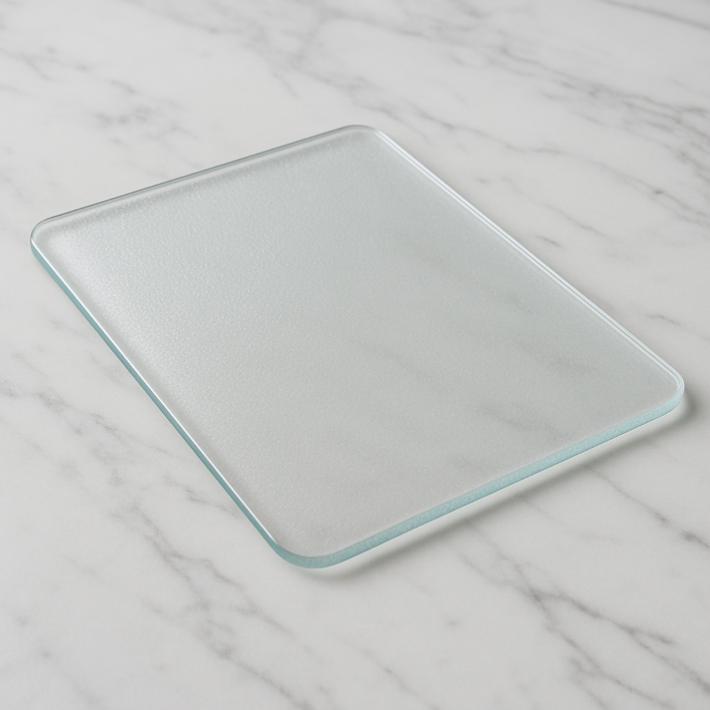 a glass cutting board.