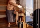 man in sauna