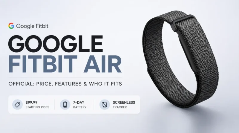 Screenless Google Fitbit Air-style fitness tracker